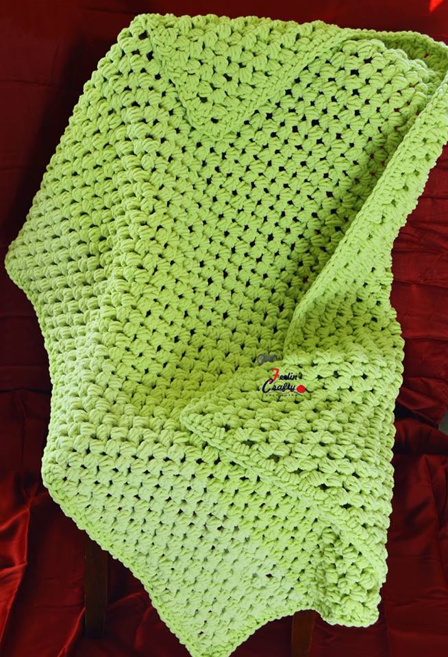 Green Chunky Blanket